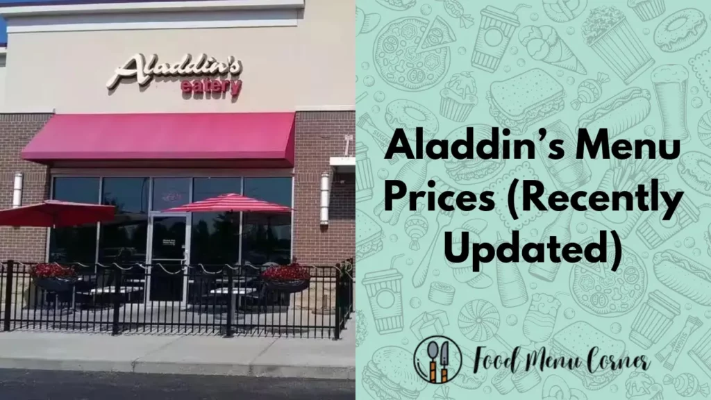 aladdin’s menu prices food menu corner
