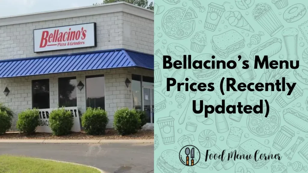 bellacino’s menu prices food menu corner