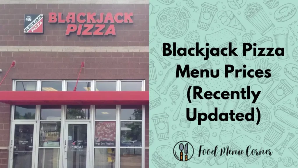 blackjack pizza menu prices food menu corner