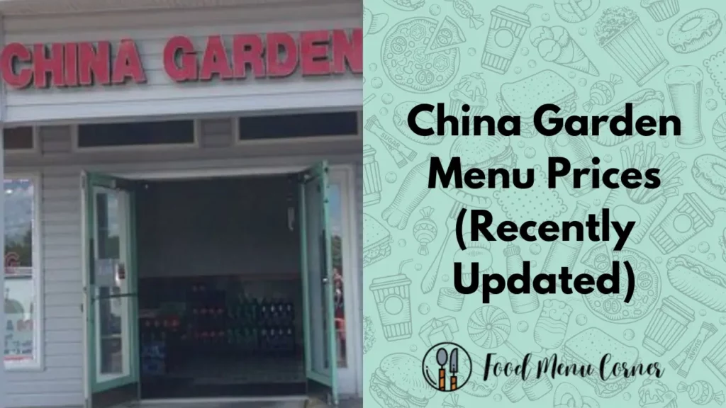 china garden menu prices food menu corner