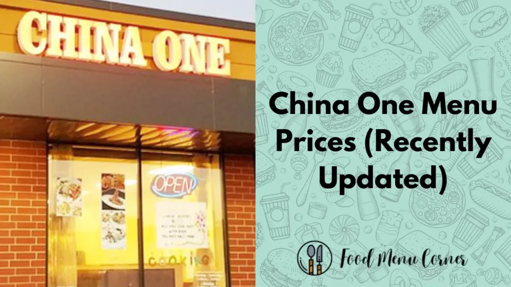 china one menu prices food menu corner