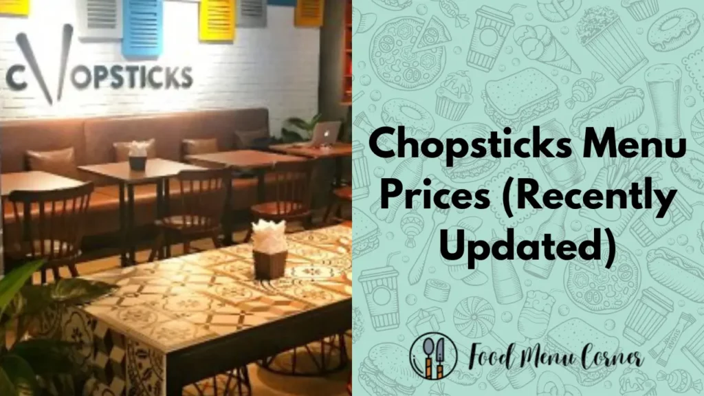 chopsticks menu prices food menu corner