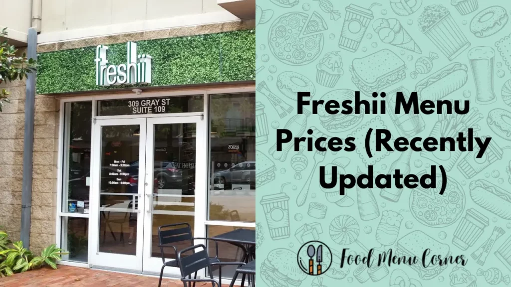 freshii menu prices food menu corner