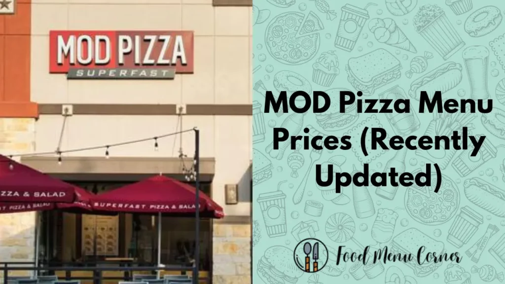 mod pizza menu prices food menu corner