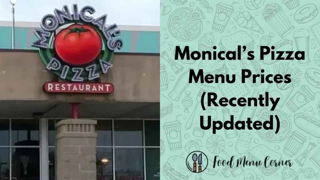monical’s pizza menu prices food menu corner