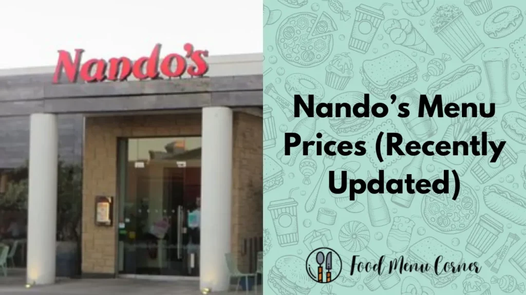 nando’s menu prices food menu corner