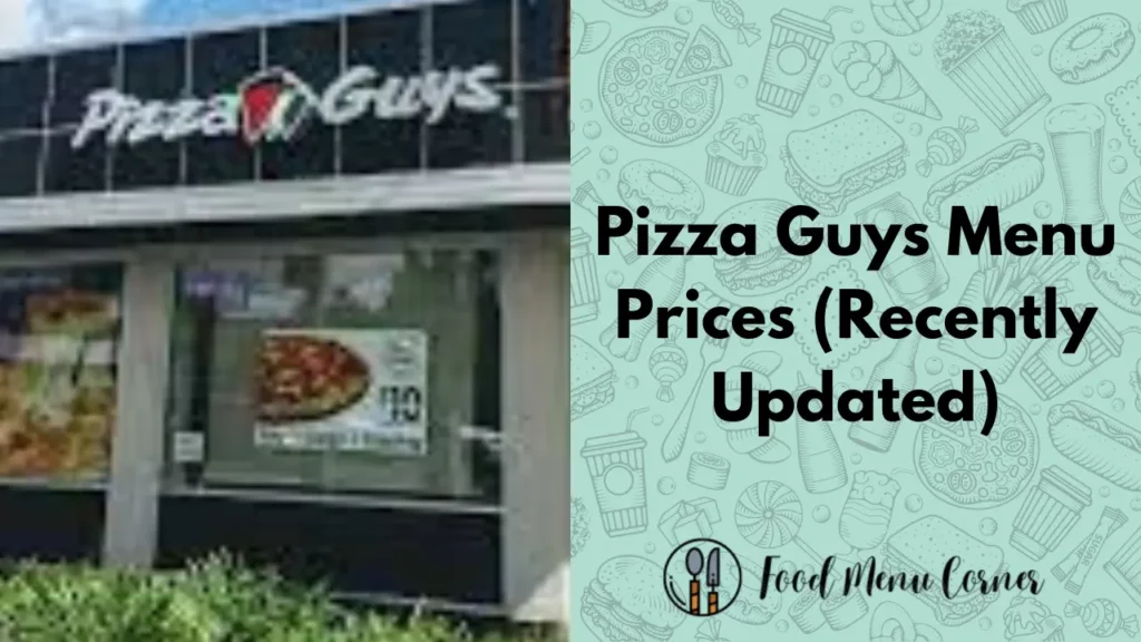 pizza guys menu prices food menu corner