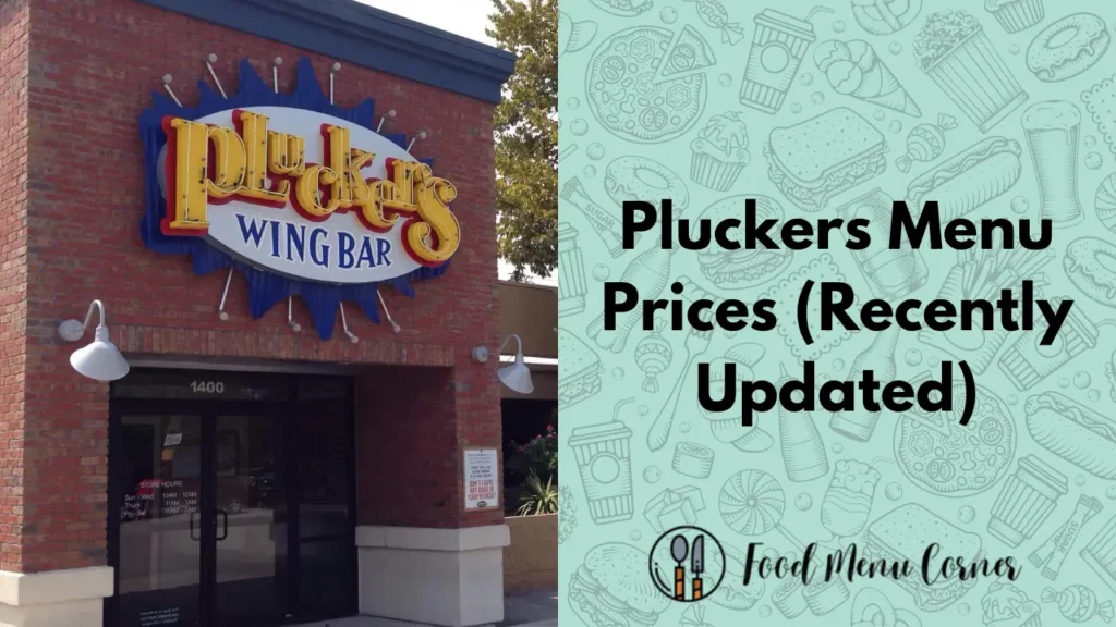 pluckers menu prices food menu corner