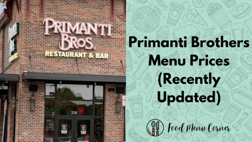 primanti brothers menu prices food menu corner