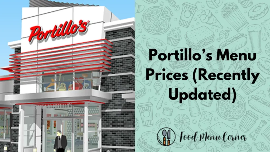 portillo’s menu prices food menu corner