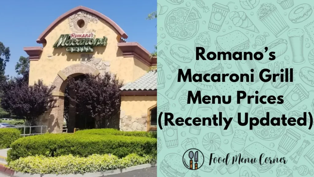 romano’s macaroni grill menu prices food menu corner