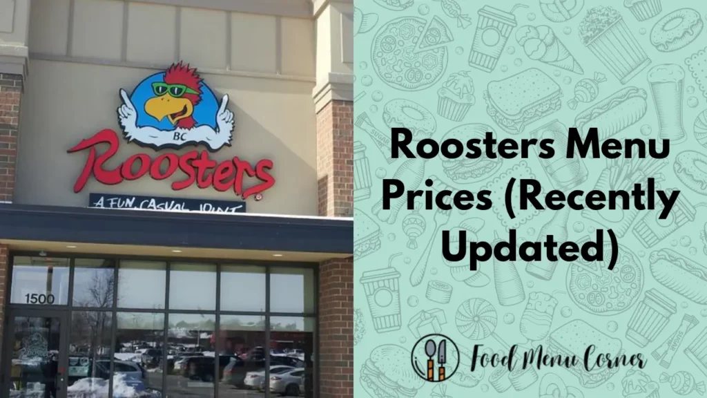 roosters menu prices food menu corner