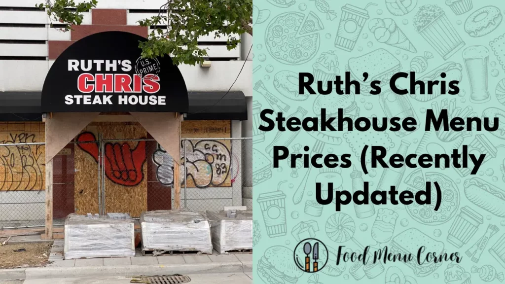 ruth’s chris steakhouse menu prices food menu corner