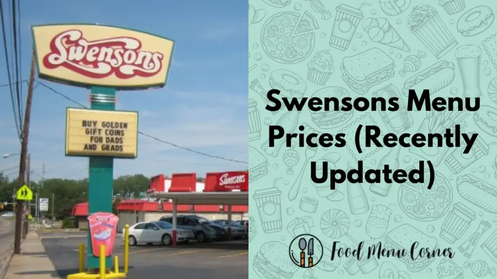 swensons menu prices food menu corner
