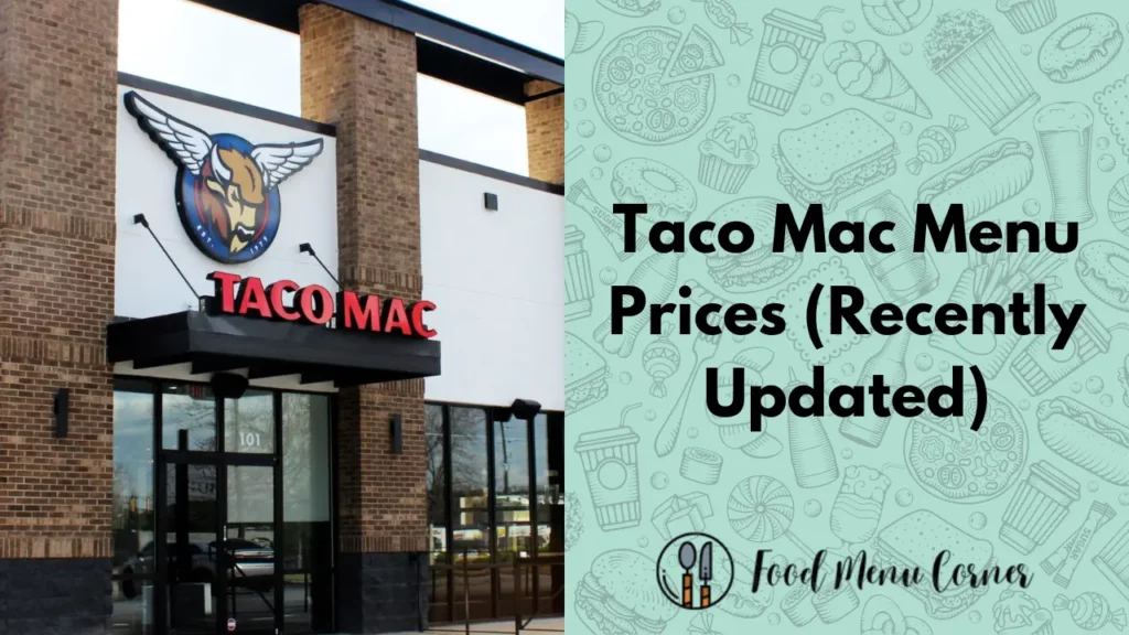 taco mac menu prices food menu corner
