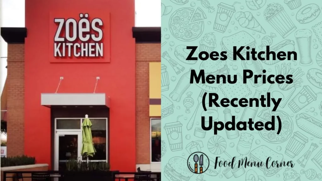 zoes kitchen menu prices food menu corner
