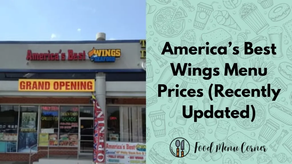 americas best wings menu prices food menu corner