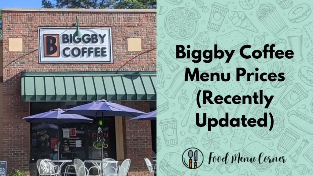 biggby coffee menu prices food menu corner