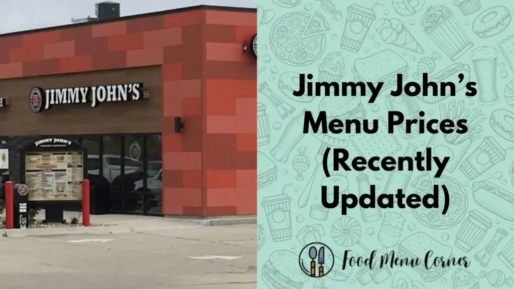 jimmy johns menu prices food menu corner