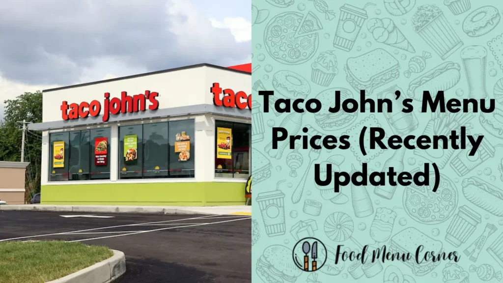 taco johns menu prices food menu corner