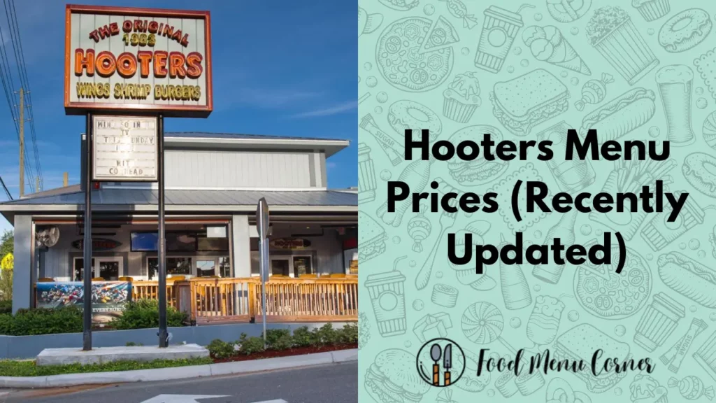 hooters menu prices food menu corner