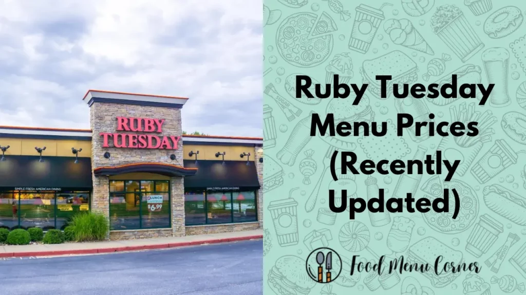 ruby tuesday menu prices food menu corner