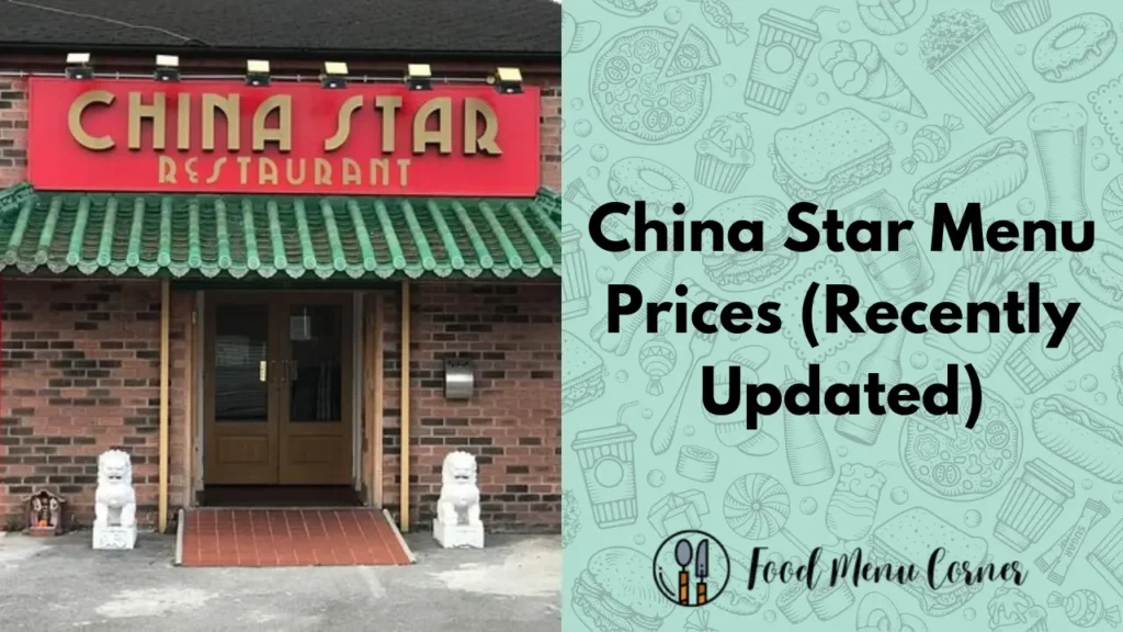 china star menu prices food menu corner
